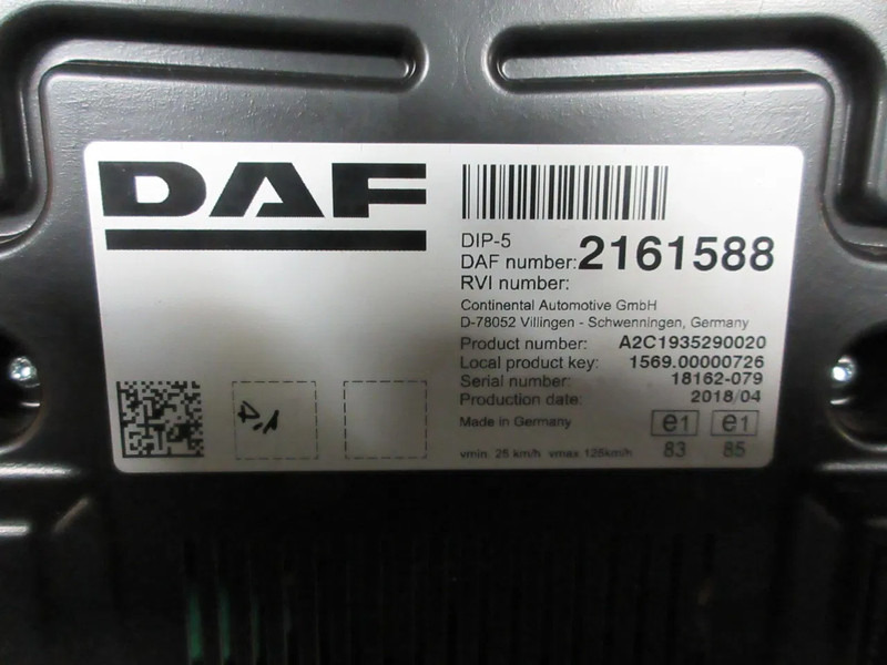 DAF 2161588 INSTRUMENTENPANEEL DAF XF CF 450 EURO 6 MODEL 2020 - Painel de instrumentos de Caminhão: foto 5 DAF 2161588 INSTRUMENTENPANEEL DAF XF CF 450 EURO 6 MODEL 2020 - Painel de instrumentos de Caminhão: foto 5