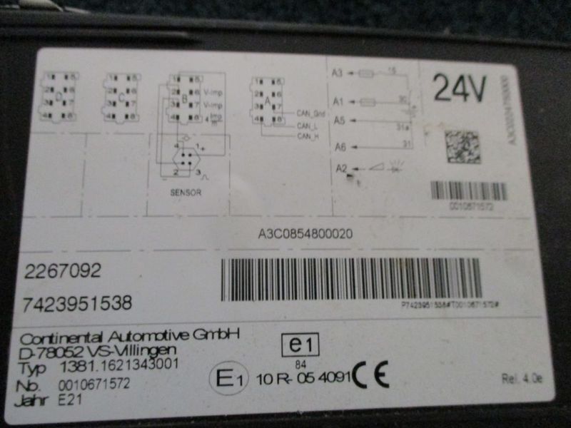 DAF 2267092 TACHOGRAAF XF CF 2021 - Sistema elétrico de Caminhão: foto 2 DAF 2267092 TACHOGRAAF XF CF 2021 - Sistema elétrico de Caminhão: foto 2