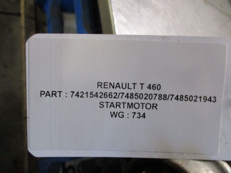 Renault 7421542662/7485020788/7485021943 T 460 Euro 6 model 2018 - Motor de arranque de Caminhão: foto 3 Renault 7421542662/7485020788/7485021943 T 460 Euro 6 model 2018 - Motor de arranque de Caminhão: foto 3