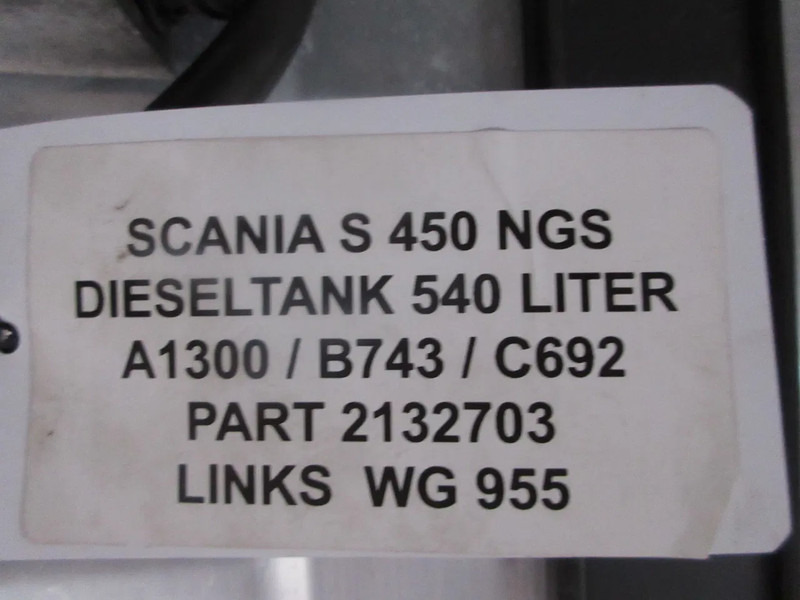 Scania 2132703 // A 1300 // B 743 // C 692 // 540 LITER SCANIA S 450 NGS MODEL 2020 - Tanque de combustível de Caminhão: foto 5 Scania 2132703 // A 1300 // B 743 // C 692 // 540 LITER SCANIA S 450 NGS MODEL 2020 - Tanque de combustível de Caminhão: foto 5