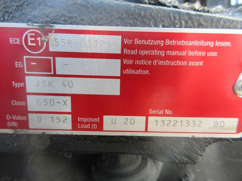 Quinta-roda de Caminhão jost JSK 40 //G50-X D 152 SCHOTEL EX MAN 18.460 MODEL 2018: foto 7