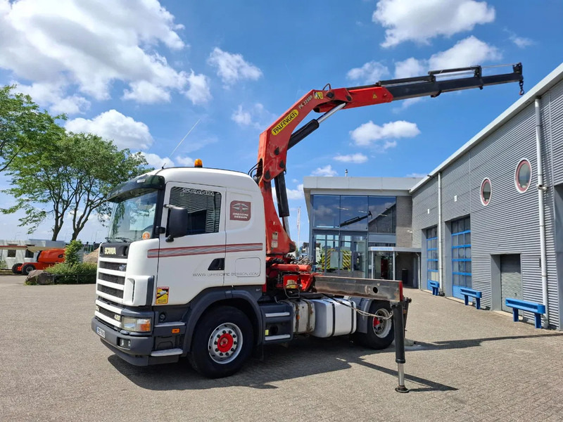 Scania 124G-420 / RETARDER / PALFINGER PK32080 / DOUBLE TANK / AIRCO / GOOD CONDITION / MANUAL / EURO-3 / 2004 - Caminhão grua: foto 2 Scania 124G-420 / RETARDER / PALFINGER PK32080 / DOUBLE TANK / AIRCO / GOOD CONDITION / MANUAL / EURO-3 / 2004 - Caminhão grua: foto 2