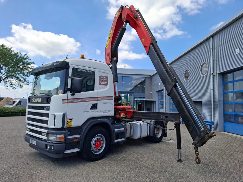 Scania 124G-420 / RETARDER / PALFINGER PK32080 / DOUBLE TANK / AIRCO / GOOD CONDITION / MANUAL / EURO-3 / 2004 - Caminhão grua: foto 1 Scania 124G-420 / RETARDER / PALFINGER PK32080 / DOUBLE TANK / AIRCO / GOOD CONDITION / MANUAL / EURO-3 / 2004 - Caminhão grua: foto 1