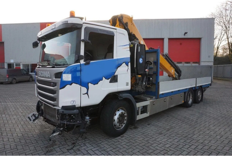 Scania G490 / ENGINE RUNNING / RETARDER / EFFER 255-5S CRANE REMOTE / PLATFORM / FULL-AIR / AUTOMATIC / EURO-6 / 2014 - Caminhão grua: foto 1 Scania G490 / ENGINE RUNNING / RETARDER / EFFER 255-5S CRANE REMOTE / PLATFORM / FULL-AIR / AUTOMATIC / EURO-6 / 2014 - Caminhão grua: foto 1