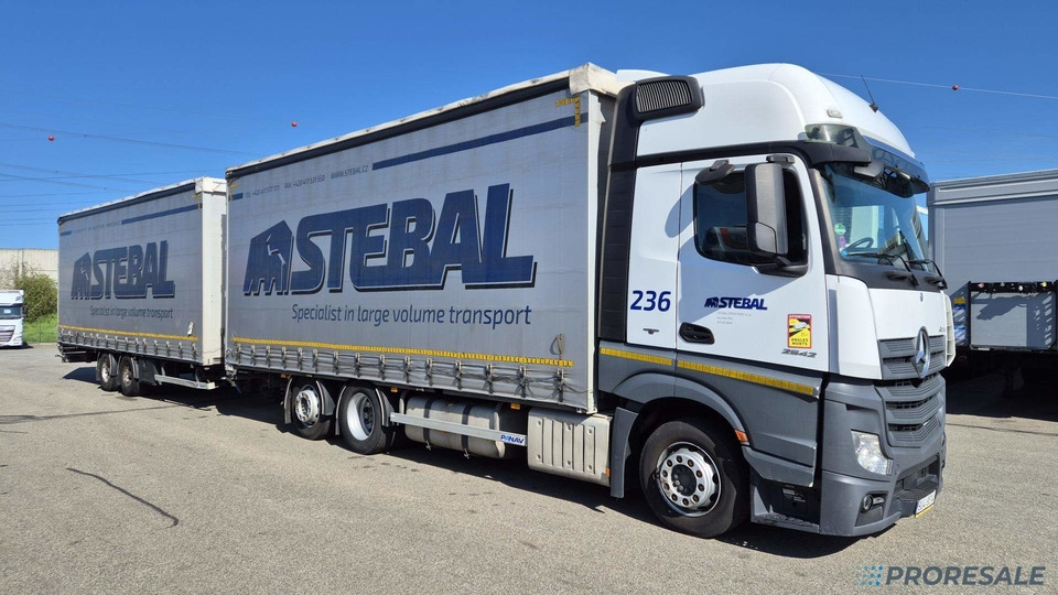 MERCEDES-BENZ ACTROS 2542 6X2 EURO 6 velkoobjemová souprava - prodejné jen s přívěsem PANAV P0465Z - cena je za celou soupravu - Caminhão com lona: foto 1 MERCEDES-BENZ ACTROS 2542 6X2 EURO 6 velkoobjemová souprava - prodejné jen s přívěsem PANAV P0465Z - cena je za celou soupravu - Caminhão com lona: foto 1