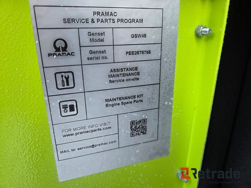 Elverk Pramac GSW45 Perkins - Equipamento de construção: foto 5 Elverk Pramac GSW45 Perkins - Equipamento de construção: foto 5