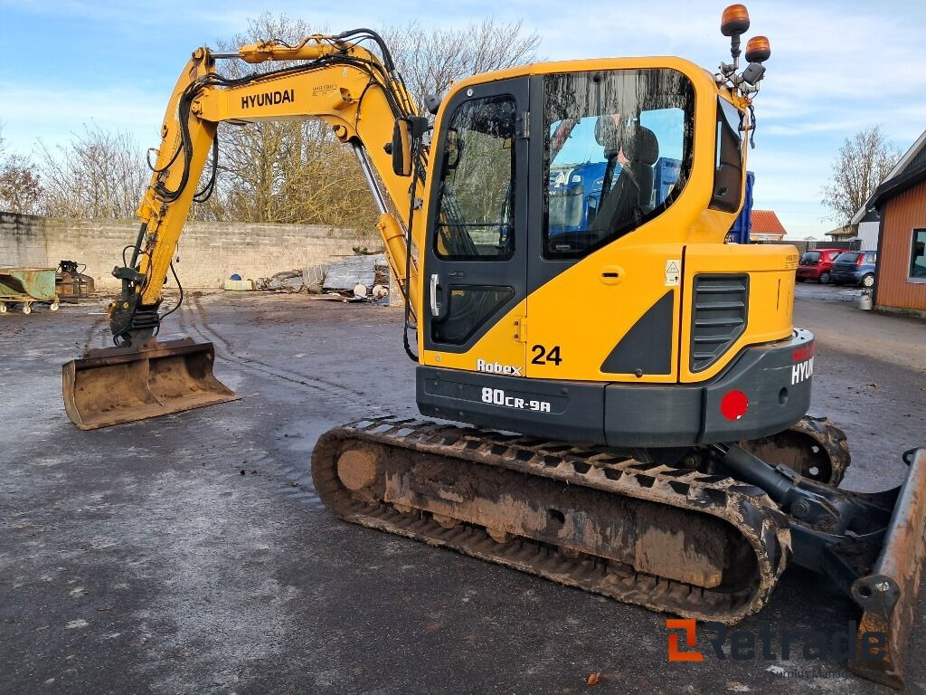 Gravemaskine Hyundai Robex 80 Cr 9A inkl. Sortergrab, tilt skovl og 3 skovle - Escavadora de rastos: foto 2 Gravemaskine Hyundai Robex 80 Cr 9A inkl. Sortergrab, tilt skovl og 3 skovle - Escavadora de rastos: foto 2