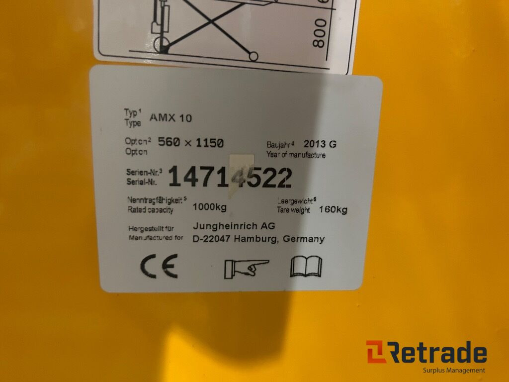 Jekke tralle fra Jungheinrich AX 10 - Porta-palete: foto 5 Jekke tralle fra Jungheinrich AX 10 - Porta-palete: foto 5