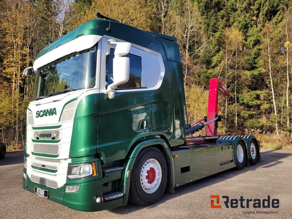 Lastväxlare SCANIA R580 V8 Next Gen LB6X2*4 Euro 6 - Caminhão polibenne, Caminhão grua: foto 1 Lastväxlare SCANIA R580 V8 Next Gen LB6X2*4 Euro 6 - Caminhão polibenne, Caminhão grua: foto 1