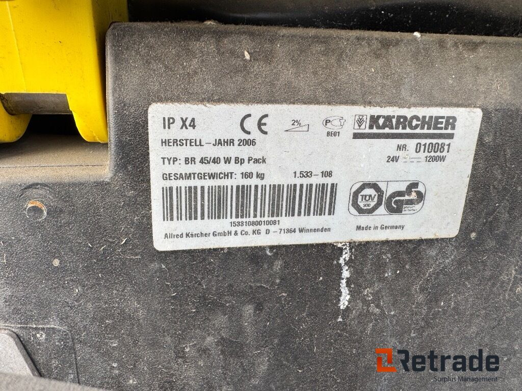 Skurmaskin Kärcher BR 45/40 W - Lavadora aspiradora de pavimentos: foto 5 Skurmaskin Kärcher BR 45/40 W - Lavadora aspiradora de pavimentos: foto 5