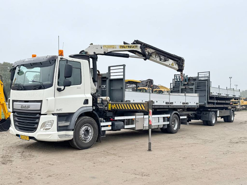 DAF CF400 + 17m Palfinger Crane / kran + Trailer - Caminhão polibenne, Caminhão grua: foto 1 DAF CF400 + 17m Palfinger Crane / kran + Trailer - Caminhão polibenne, Caminhão grua: foto 1