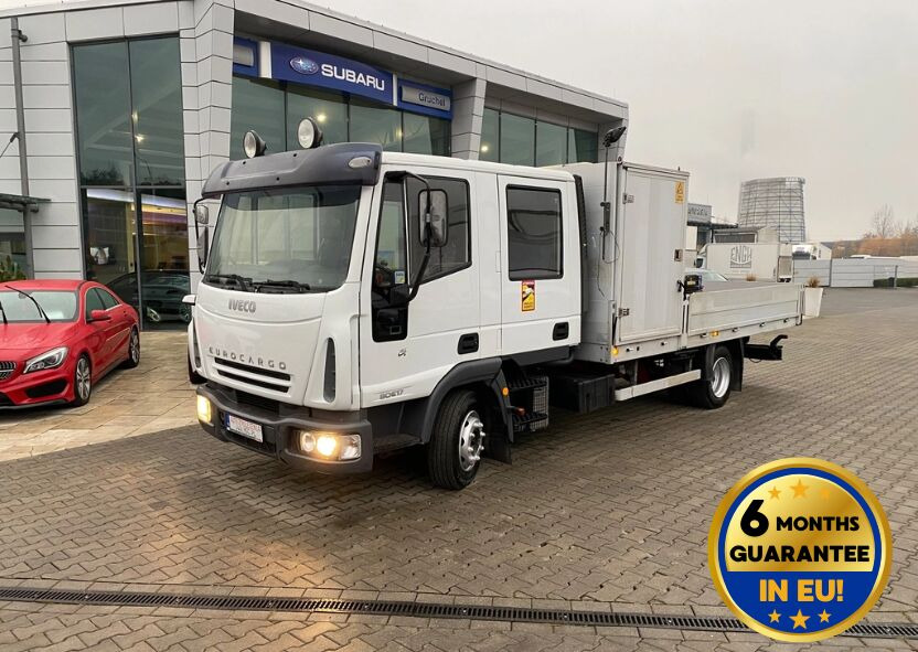 Iveco Eurocargo ML80E17 / HDS HMF / 1 Owner / Doka - Camião de caixa aberta/ Plataforma, Caminhão grua: foto 1 Iveco Eurocargo ML80E17 / HDS HMF / 1 Owner / Doka - Camião de caixa aberta/ Plataforma, Caminhão grua: foto 1