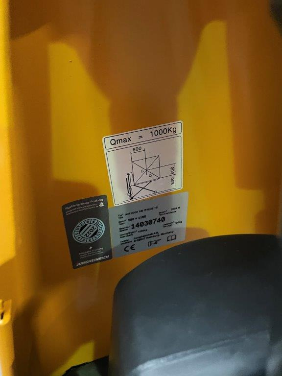 Porta-palete 5 (five) scissor pallet truck with electric drive and quick lift pump Jungheinrich model TMX-E 10: foto 8