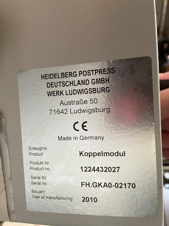 Heidelberg Stahlfolder MCT-DCT 2000 coupling module - Máquina de dobrar papel: foto 2 Heidelberg Stahlfolder MCT-DCT 2000 coupling module - Máquina de dobrar papel: foto 2