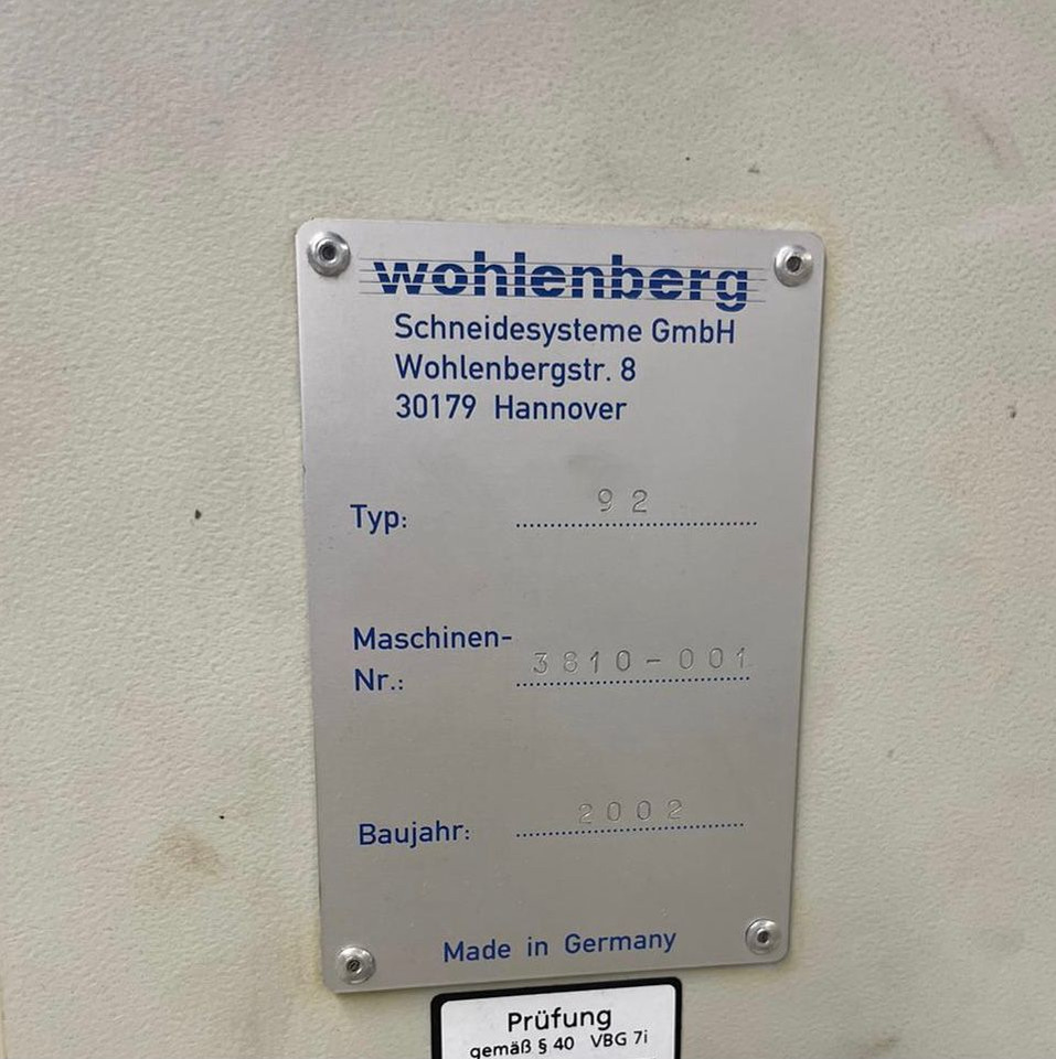 Wohlenberg cut-tec 92 high-speed cutter - Máquina de corte de papel: foto 2 Wohlenberg cut-tec 92 high-speed cutter - Máquina de corte de papel: foto 2