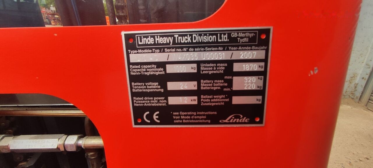 Linde L10AC - Empilhadeira elétrica: foto 4 Linde L10AC - Empilhadeira elétrica: foto 4
