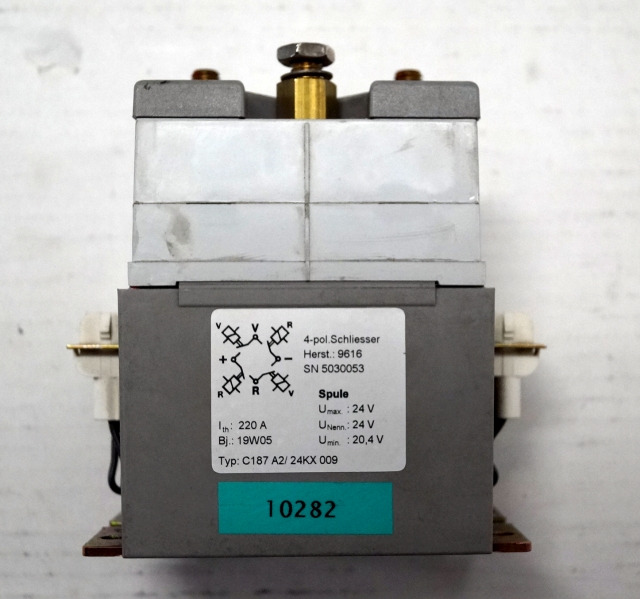 Jungheinrich unknown | Contactor 4 polig 24V120A C187 A2 24KX009 Contactor 4 polig 24V120A C187 A2 24KX009 - Sistema elétrico de Equipamento de movimentação: foto 1 Jungheinrich unknown | Contactor 4 polig 24V120A C187 A2 24KX009 Contactor 4 polig 24V120A C187 A2 24KX009 - Sistema elétrico de Equipamento de movimentação: foto 1