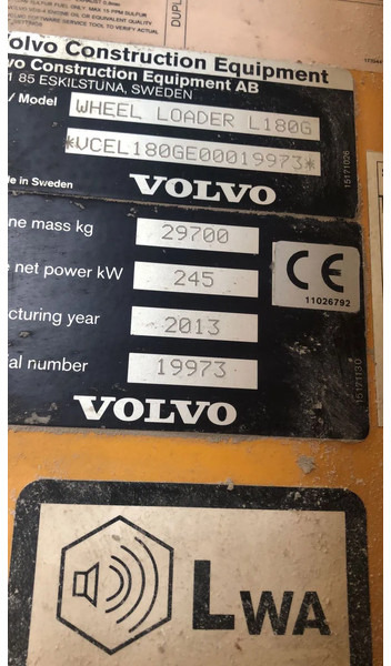 Carregadeira de rodas Volvo L180 G: foto 15