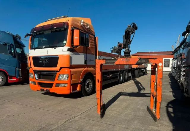 MAN TGX 26.480 • HDS Atlas 145.2 •Oś podnoszona i skrętna 426 tys. km - Zestaw z przyczepą Schwarzmüller Oś przednia – resory piórowe, tylna – pneumatyka • - Camião de caixa aberta/ Plataforma, Caminhão grua: foto 1 MAN TGX 26.480 • HDS Atlas 145.2 •Oś podnoszona i skrętna 426 tys. km - Zestaw z przyczepą Schwarzmüller Oś przednia – resory piórowe, tylna – pneumatyka • - Camião de caixa aberta/ Plataforma, Caminhão grua: foto 1