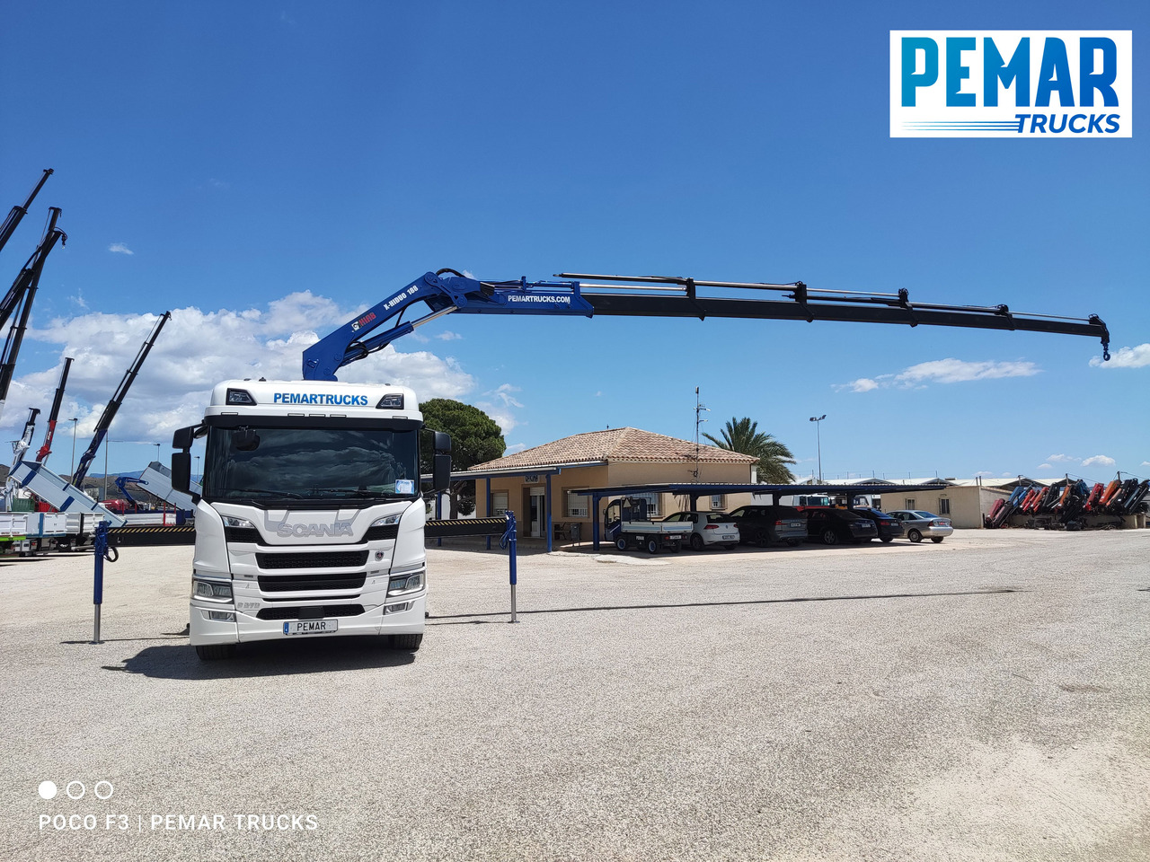 Camião de caixa aberta/ Plataforma, Caminhão grua SCANIA P 370 4X2 GRUA CAJA FIJA: foto 20