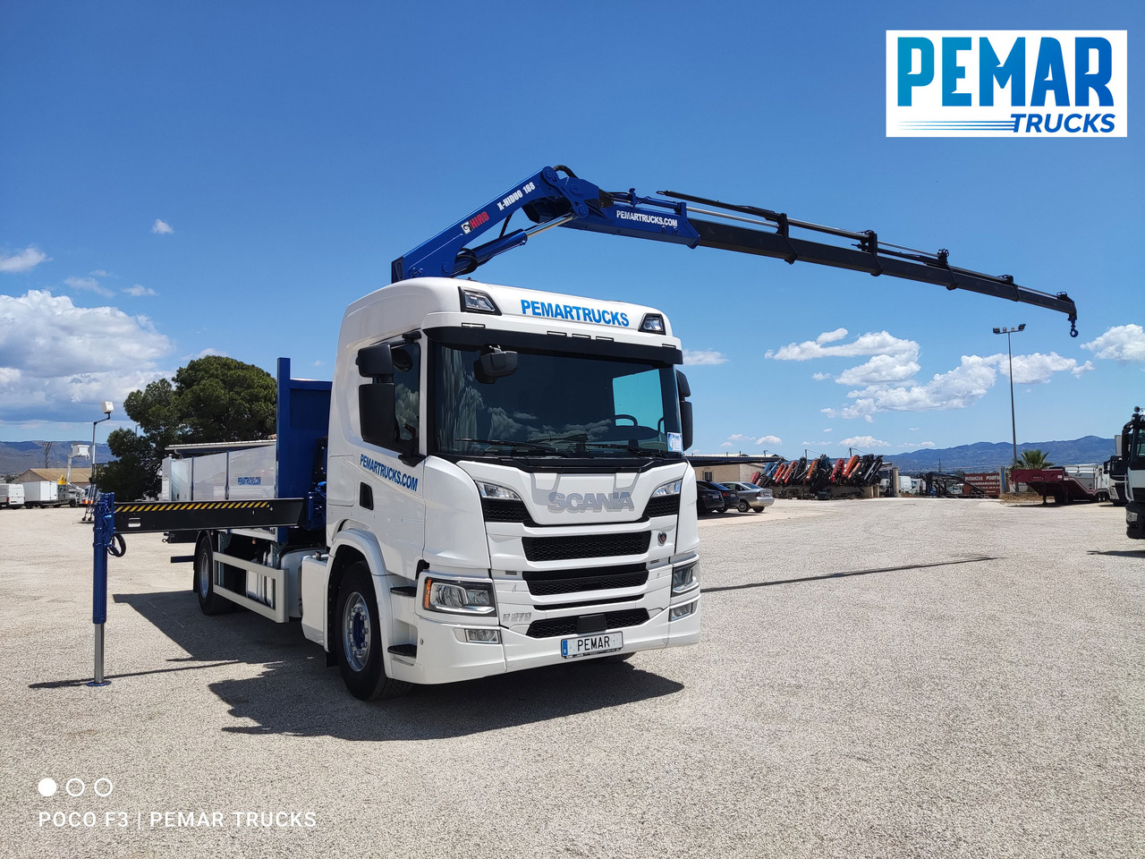 Camião de caixa aberta/ Plataforma, Caminhão grua SCANIA P 370 4X2 GRUA CAJA FIJA: foto 19