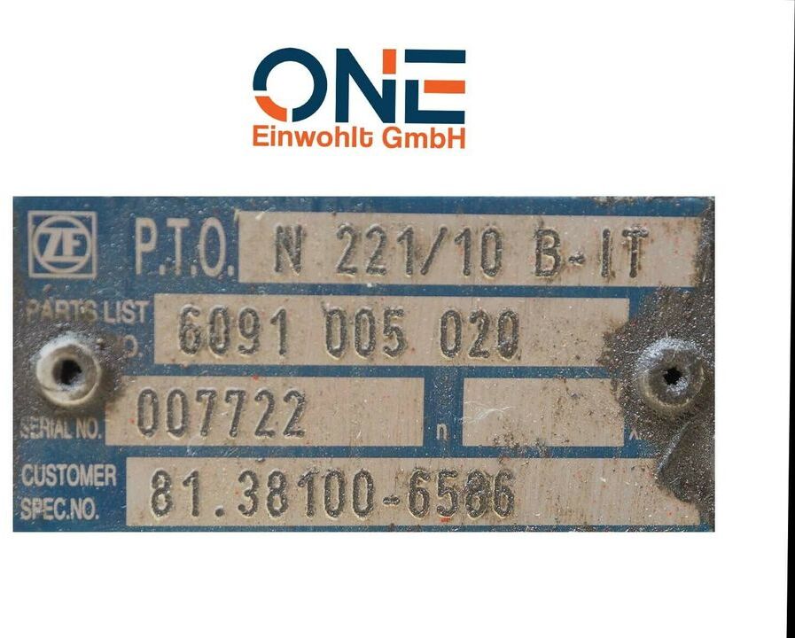 Nebenantrieb MAN 81381006586, ZF 6091005020 - Transmissão: foto 2 Nebenantrieb MAN 81381006586, ZF 6091005020 - Transmissão: foto 2