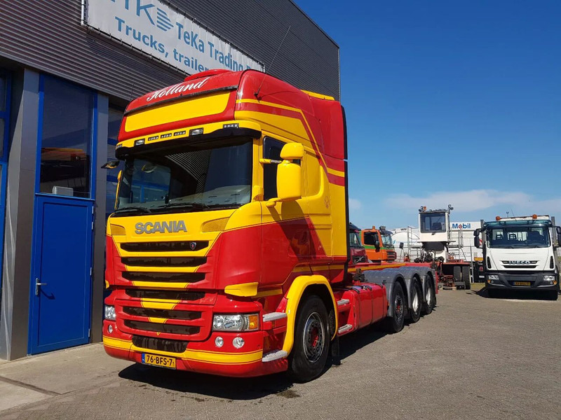 Scania R450 8x2 Topline ADR EX/II, EX/III, FL en AT SCR only - Caminhão transportador de contêineres/ Caixa móvel: foto 1 Scania R450 8x2 Topline ADR EX/II, EX/III, FL en AT SCR only - Caminhão transportador de contêineres/ Caixa móvel: foto 1