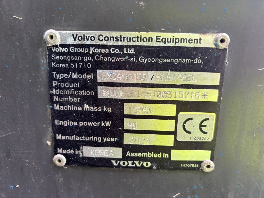 Volvo ECR 145 EL (Under Preparation) - Escavadora de rastos: foto 2 Volvo ECR 145 EL (Under Preparation) - Escavadora de rastos: foto 2