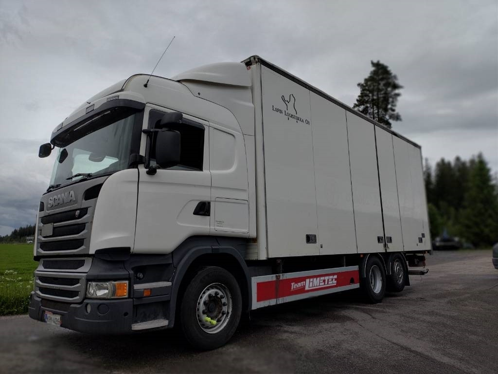 Scania R480 6x2 limetec kokosivuauk kori,liukukatto - Caminhão furgão: foto 1 Scania R480 6x2 limetec kokosivuauk kori,liukukatto - Caminhão furgão: foto 1
