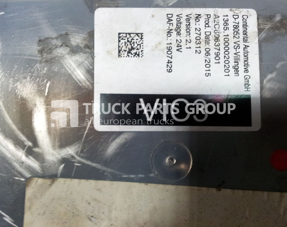 DAF 105 XF, EURO5, EURO6 VIC3 control unit, Version 2.1, 24V, 190742 control unit - Centralina electrónica de Caminhão: foto 1 DAF 105 XF, EURO5, EURO6 VIC3 control unit, Version 2.1, 24V, 190742 control unit - Centralina electrónica de Caminhão: foto 1