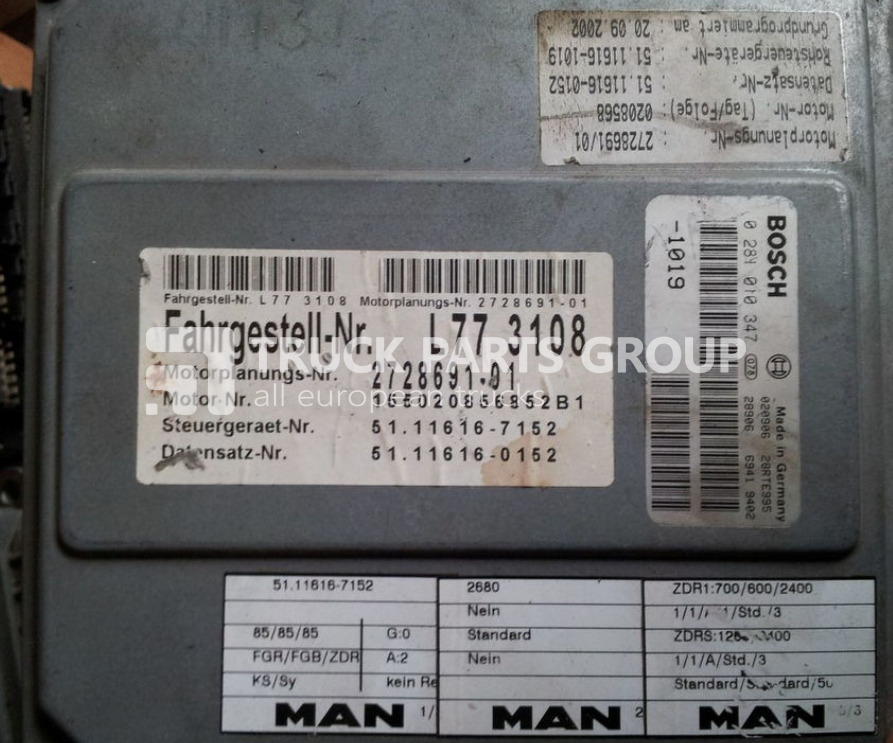 MAN ECU EDC, engine control unit 4 series , L2000, 51116167173, 5111 control unit - Centralina electrónica de Caminhão: foto 1 MAN ECU EDC, engine control unit 4 series , L2000, 51116167173, 5111 control unit - Centralina electrónica de Caminhão: foto 1
