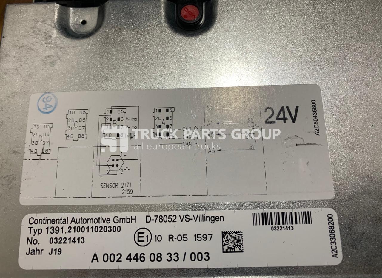 Mercedes Benz Tachograph, Tacho, TSU unit, 0004466833, 002446033, 125 KM/h, 03221413, type 1391, Continental Automotive GmbH, Battery-buffered Real Time Clock (RTC), Captive Testing and programming pl - Tacógrafo de Caminhão: foto 2 Mercedes Benz Tachograph, Tacho, TSU unit, 0004466833, 002446033, 125 KM/h, 03221413, type 1391, Continental Automotive GmbH, Battery-buffered Real Time Clock (RTC), Captive Testing and programming pl - Tacógrafo de Caminhão: foto 2