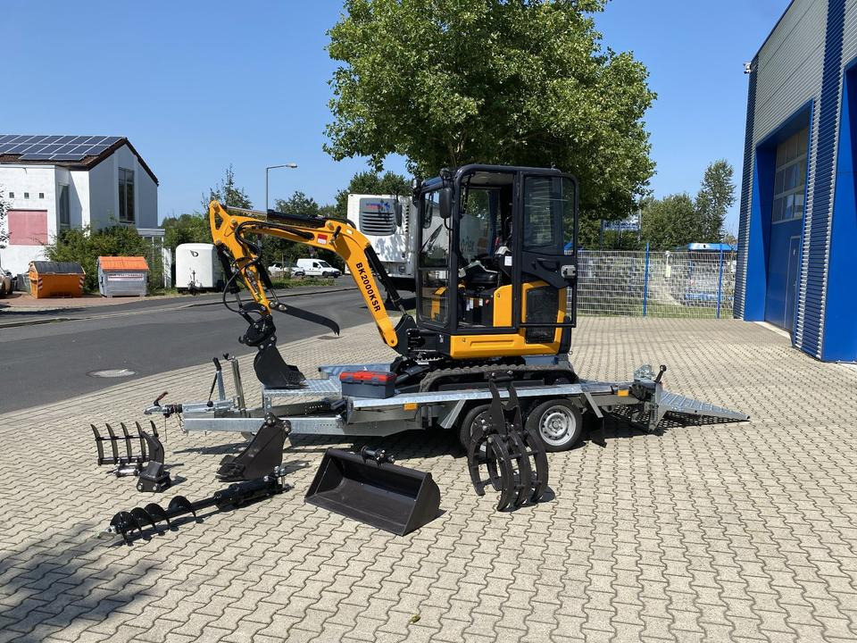 Minibagger BK2000KSR + Tieflader + Zubehör *INKL.19% MWST*BERGER KRAUS*YANMAR*SCHWENKARM* VERSTELLFAHRWERK* - Mini escavadeira, Reboque: foto 4 Minibagger BK2000KSR + Tieflader + Zubehör *INKL.19% MWST*BERGER KRAUS*YANMAR*SCHWENKARM* VERSTELLFAHRWERK* - Mini escavadeira, Reboque: foto 4