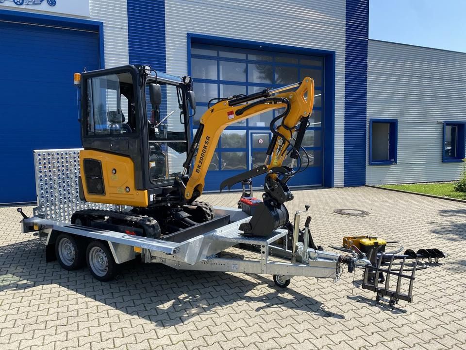 Minibagger BK2000KSR + Tieflader + Zubehör *INKL.19% MWST*BERGER KRAUS*YANMAR*SCHWENKARM* VERSTELLFAHRWERK* - Mini escavadeira, Reboque: foto 3 Minibagger BK2000KSR + Tieflader + Zubehör *INKL.19% MWST*BERGER KRAUS*YANMAR*SCHWENKARM* VERSTELLFAHRWERK* - Mini escavadeira, Reboque: foto 3