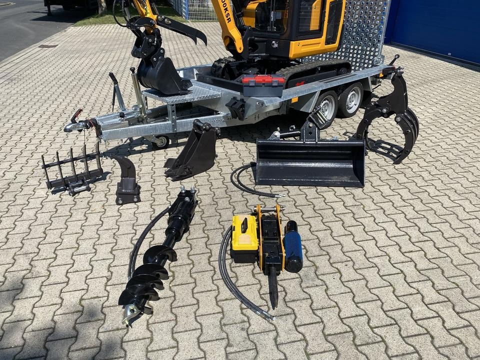Minibagger BK2000KSR + Tieflader + Zubehör *INKL.19% MWST*BERGER KRAUS*YANMAR*SCHWENKARM* VERSTELLFAHRWERK* - Mini escavadeira, Reboque: foto 2 Minibagger BK2000KSR + Tieflader + Zubehör *INKL.19% MWST*BERGER KRAUS*YANMAR*SCHWENKARM* VERSTELLFAHRWERK* - Mini escavadeira, Reboque: foto 2