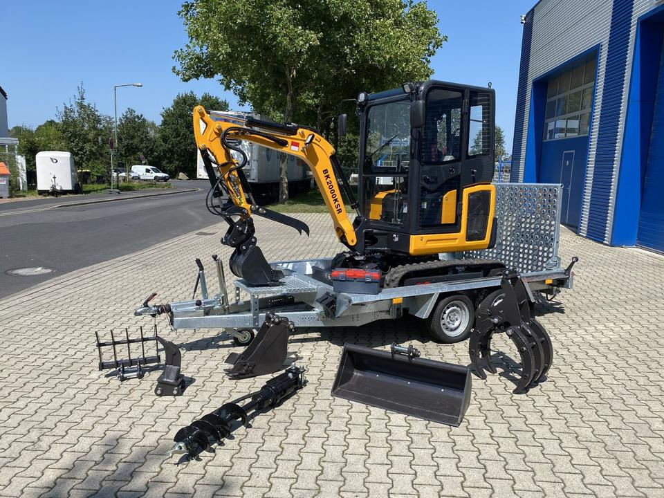 Minibagger BK2000KSR + Tieflader + Zubehör *INKL.19% MWST*BERGER KRAUS*YANMAR*SCHWENKARM* VERSTELLFAHRWERK* - Mini escavadeira, Reboque: foto 2 Minibagger BK2000KSR + Tieflader + Zubehör *INKL.19% MWST*BERGER KRAUS*YANMAR*SCHWENKARM* VERSTELLFAHRWERK* - Mini escavadeira, Reboque: foto 2