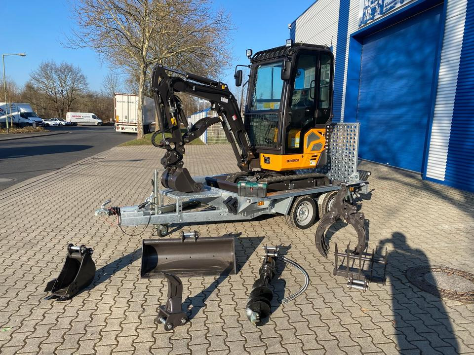 Minibagger BK2000NKSR + Tieflader + Zubehör *INKL.19% MWST*BERGER KRAUS*KUBOTA* KLIMA*SCHWENKARM*VERSTELLFAHRWERK* - Mini escavadeira, Reboque: foto 1 Minibagger BK2000NKSR + Tieflader + Zubehör *INKL.19% MWST*BERGER KRAUS*KUBOTA* KLIMA*SCHWENKARM*VERSTELLFAHRWERK* - Mini escavadeira, Reboque: foto 1