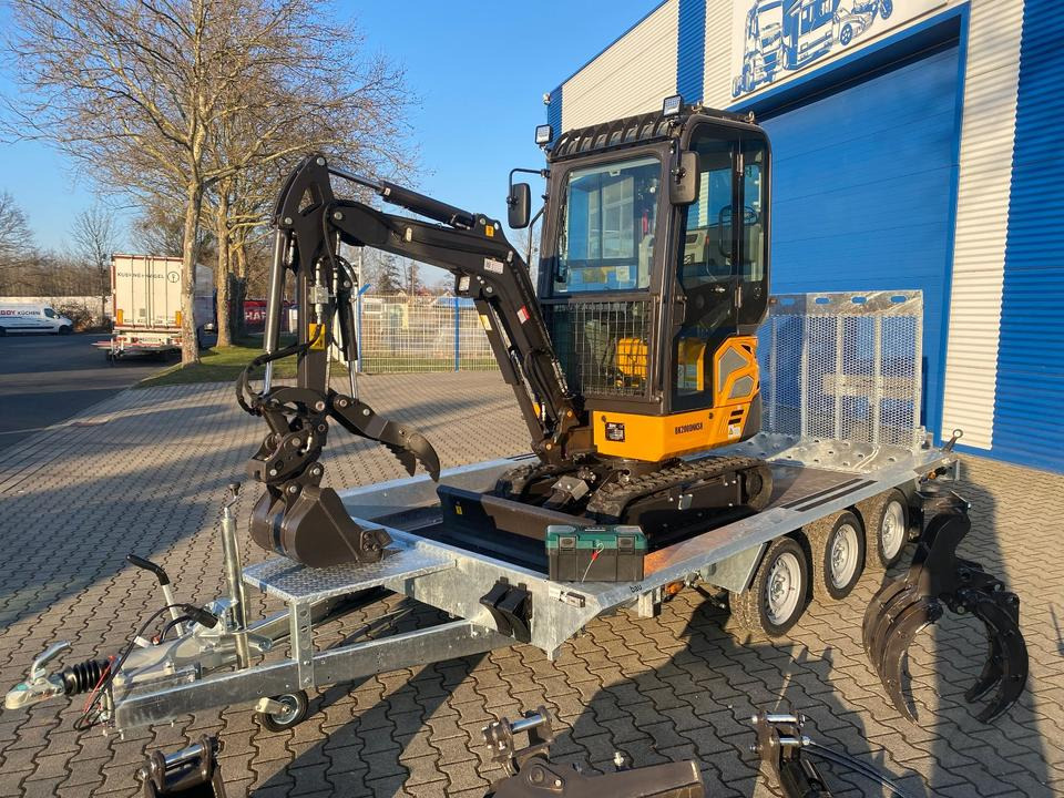 Minibagger BK2000NKSR + Tieflader + Zubehör *INKL.19% MWST*BERGER KRAUS*KUBOTA* KLIMA*SCHWENKARM*VERSTELLFAHRWERK* - Mini escavadeira, Reboque: foto 4 Minibagger BK2000NKSR + Tieflader + Zubehör *INKL.19% MWST*BERGER KRAUS*KUBOTA* KLIMA*SCHWENKARM*VERSTELLFAHRWERK* - Mini escavadeira, Reboque: foto 4
