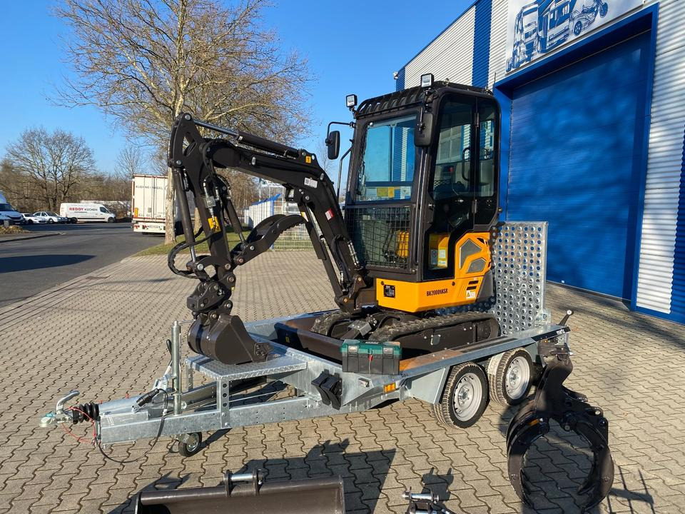 Minibagger BK2000NKSR + Tieflader + Zubehör *INKL.19% MWST*BERGER KRAUS*KUBOTA* KLIMA*SCHWENKARM*VERSTELLFAHRWERK* - Mini escavadeira, Reboque: foto 3 Minibagger BK2000NKSR + Tieflader + Zubehör *INKL.19% MWST*BERGER KRAUS*KUBOTA* KLIMA*SCHWENKARM*VERSTELLFAHRWERK* - Mini escavadeira, Reboque: foto 3