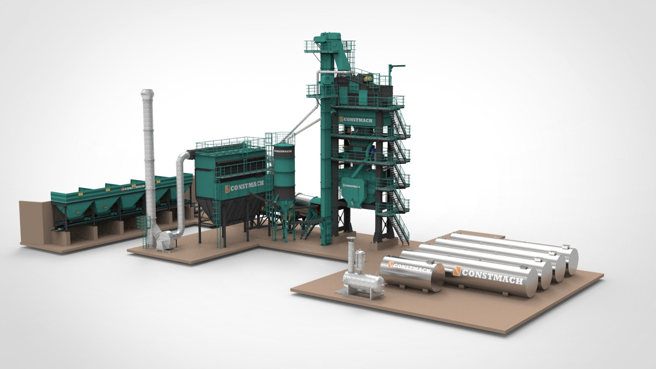 Constmach Stationary Asphalt Plant Delivered in Stock 2 Year Warranty - Usina de asfalto: foto 1 Constmach Stationary Asphalt Plant Delivered in Stock 2 Year Warranty - Usina de asfalto: foto 1