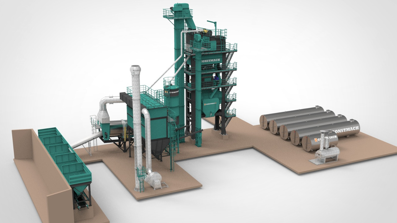 Usina de asfalto nuevo Constmach Stationary Asphalt Plant Delivered in Stock 2 Year Warranty: foto 9