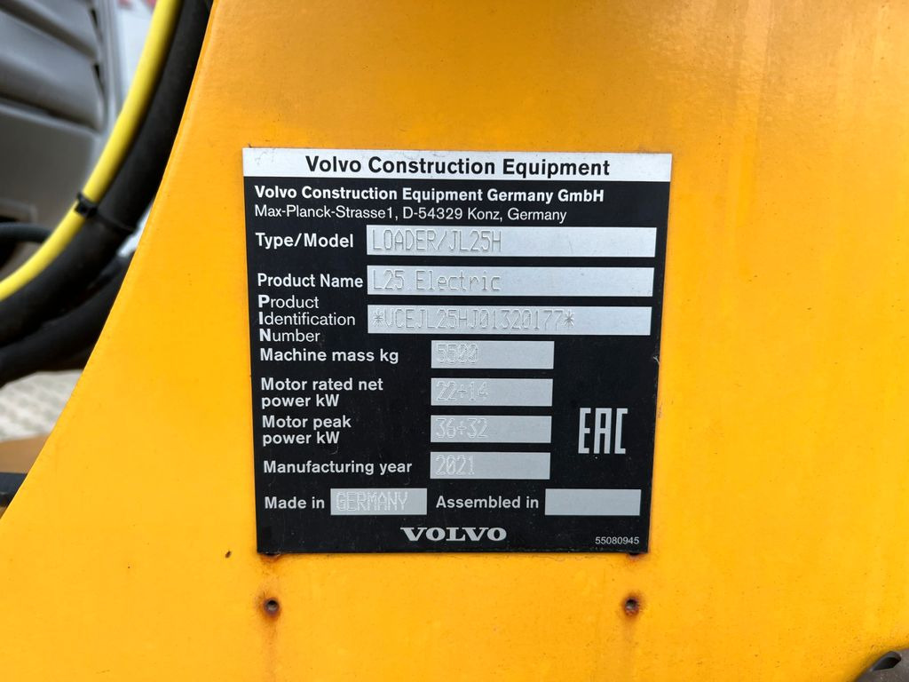 Carregadeira de rodas nuevo Volvo JL25H Electric *Auch Miete: foto 21