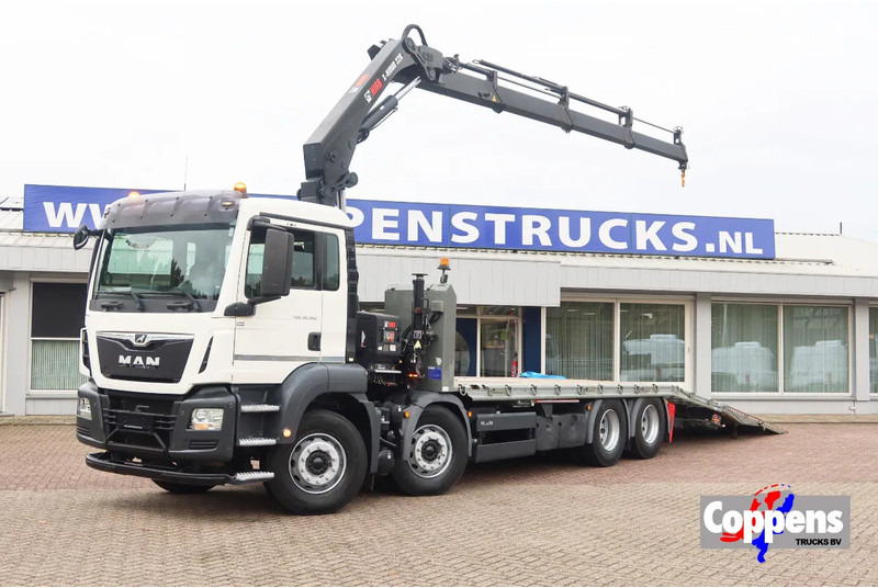 MAN TGS 35.360 Oprijwagen + HIAB 228 E3 Kraan 8x2 - Caminhão transporte de veículos: foto 1 MAN TGS 35.360 Oprijwagen + HIAB 228 E3 Kraan 8x2 - Caminhão transporte de veículos: foto 1