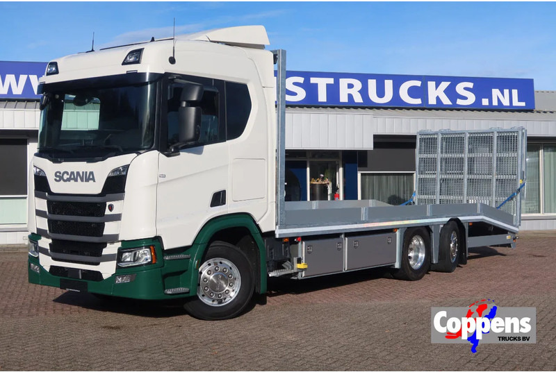 Scania R500 NGS Machine oprijwagen Stuur as. - Caminhão transporte de veículos: foto 1 Scania R500 NGS Machine oprijwagen Stuur as. - Caminhão transporte de veículos: foto 1