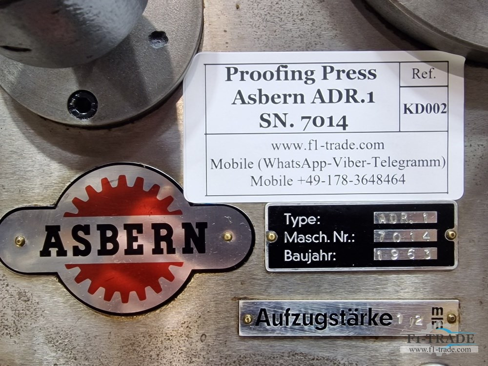 Máquina de impressão Asbern ADR.1: foto 6