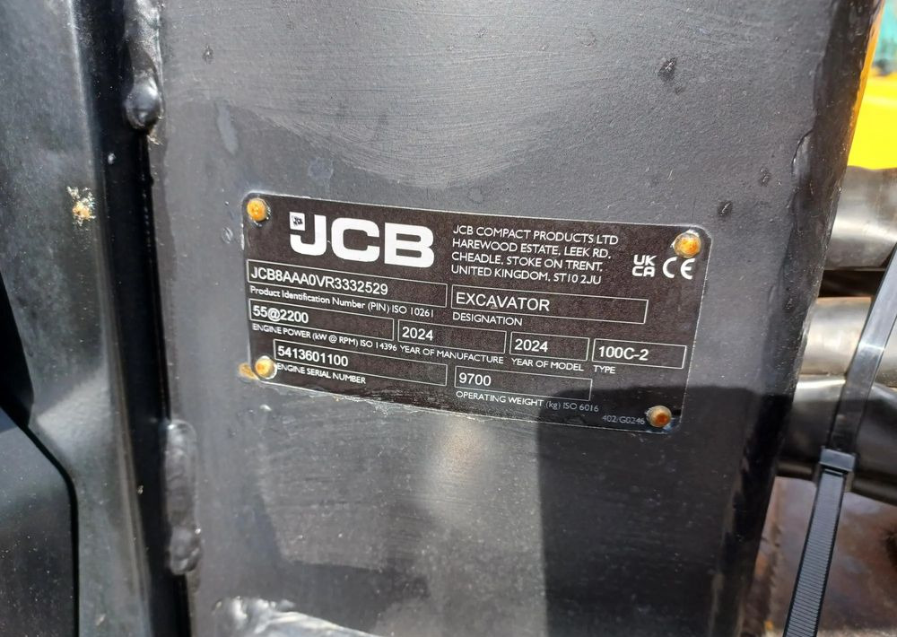 JCB Minikoparka gąsienicowa 100C-2 - Escavadora de rastos: foto 3 JCB Minikoparka gąsienicowa 100C-2 - Escavadora de rastos: foto 3