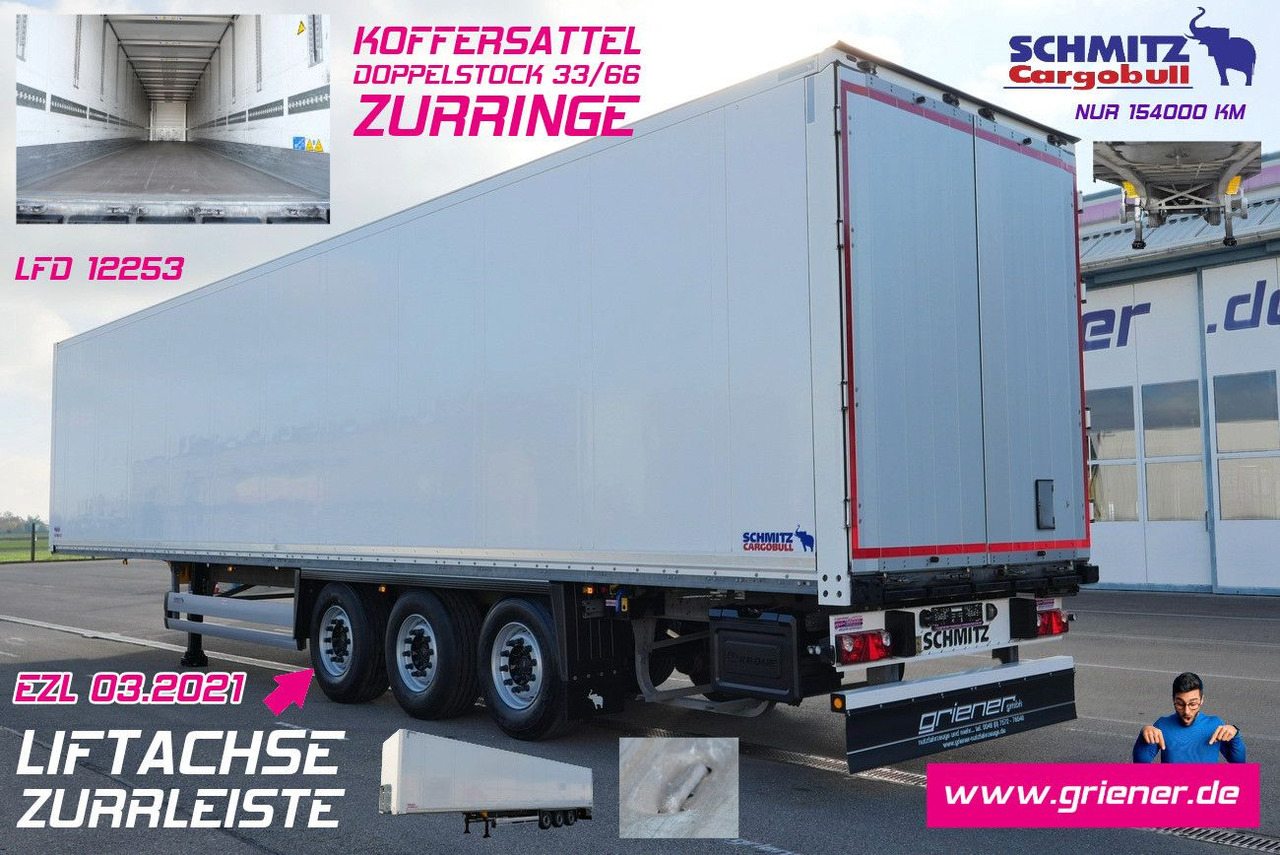 Schmitz Cargobull SKO 24/DOPPELSTOCK / 2,70/ LIFT nur 154 tsd km - Semireboque furgão: foto 1 Schmitz Cargobull SKO 24/DOPPELSTOCK / 2,70/ LIFT nur 154 tsd km - Semireboque furgão: foto 1