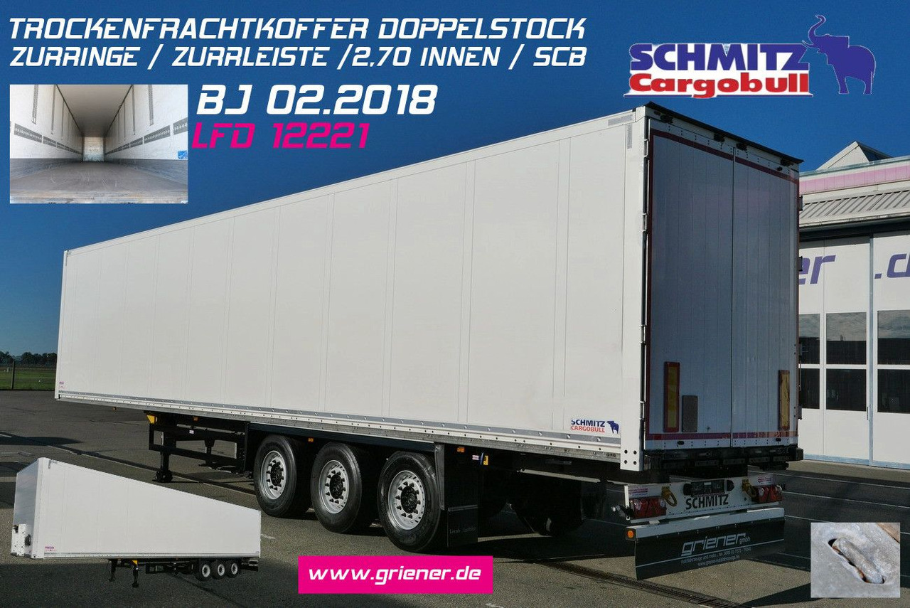 Schmitz Cargobull SKO 24/DOPPELSTOCK / ZURRLEISTE / LASI 12642 XL - Semireboque furgão: foto 1 Schmitz Cargobull SKO 24/DOPPELSTOCK / ZURRLEISTE / LASI 12642 XL - Semireboque furgão: foto 1