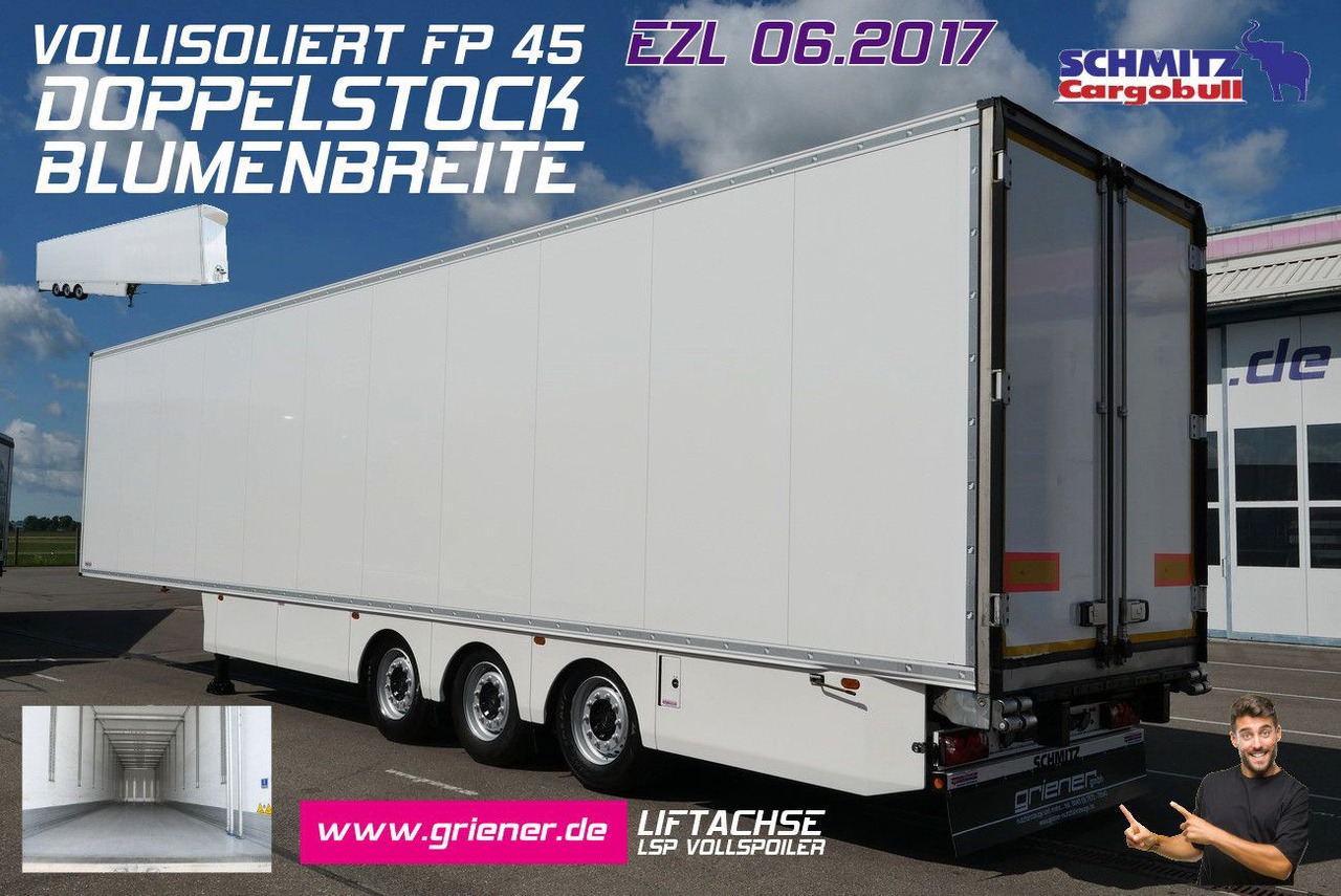 Schmitz Cargobull SKO 24/ISOLIERT fp 45/BLUMENBREITE /DOPPELSTOCK - Semireboque furgão: foto 1 Schmitz Cargobull SKO 24/ISOLIERT fp 45/BLUMENBREITE /DOPPELSTOCK - Semireboque furgão: foto 1