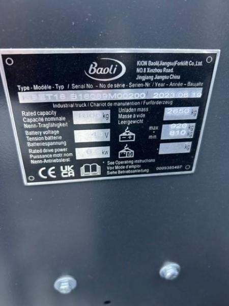 Empilhadeira elétrica nuevo Baoli KBET 20+ électrque FRONTAL: foto 7